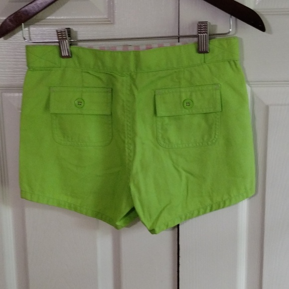 Lilly Pullitzer Palmetto Canvas Shorts girls Size 12 Lime Green - Picture 6 of 9